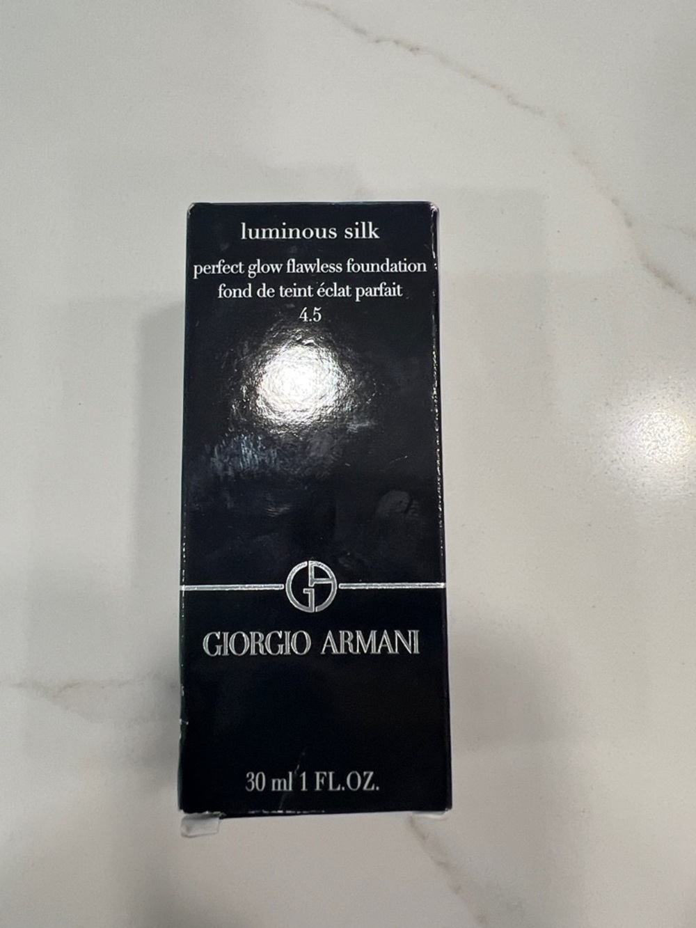 Giorgio Armani Luminous Silk Foundation Box - Black with Silver Accents